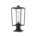 Z-Lite 8" Sheridan Glass 1 Light Outdoor Pier Mounted Fixture image
