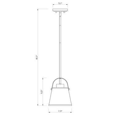 Z-Lite 8" Z-Studio Fabric 1 Light Pendant image 14