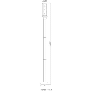 Z-Lite 88.75" High Glenwood 1 Light Outdoor Post Mounted Fixture image 5
