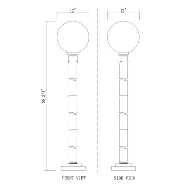 Z-Lite 89.5" High Laurent 1 Light Outdoor Post Mounted Fixture image 14