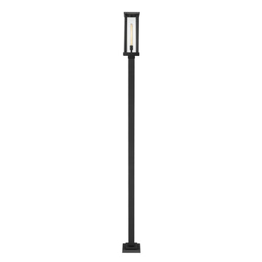 Z-Lite 9.25" Glenwood Glass 1 Light Outdoor Post Mounted Fixture image 1
