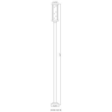 Z-Lite 9.25" Glenwood Glass 1 Light Outdoor Post Mounted Fixture image 5