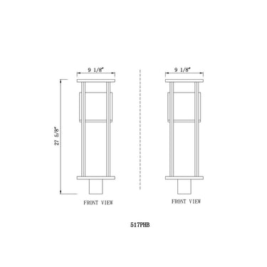 Z-Lite 9.25" Luca 1 Light Outdoor Post Mount Fixture image 5