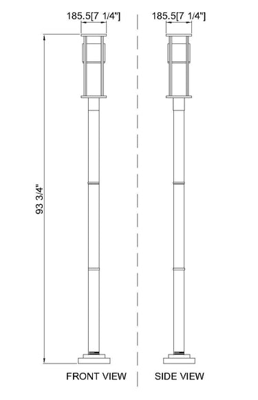 Z-Lite 9.25" Luca 1 Light Outdoor Post Mounted Fixture image 7