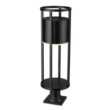 Z-Lite 9.25" Luca Glass 1 Light Outdoor Pier Mounted Fixture image 1