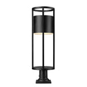 Z-Lite 9.25" Luca Glass 1 Light Outdoor Pier Mounted Fixture image 2
