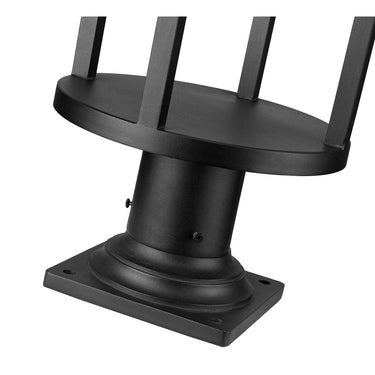 Z-Lite 9.25" Luca Glass 1 Light Outdoor Pier Mounted Fixture image 3