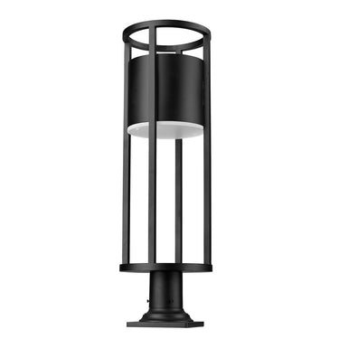 Z-Lite 9.25" Luca Glass 1 Light Outdoor Pier Mounted Fixture image 4