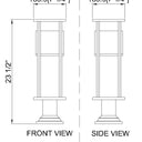 Z-Lite 9.25" Luca Glass 1 Light Outdoor Pier Mounted Fixture image 7