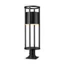 Z-Lite 9.25" Luca Glass 1 Light Outdoor Pier Mounted Fixture image