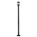 Z-Lite 9.25" Portland Black 1 Light Outdoor Post Mounted Fixture image