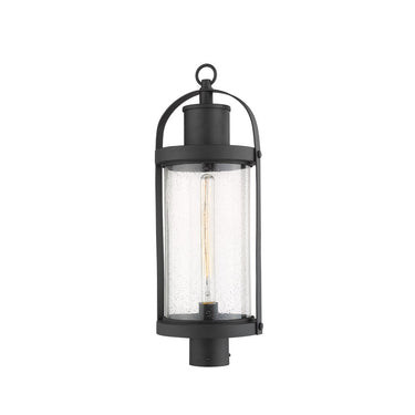 Z-Lite 9.25" Roundhouse 1 Light Outdoor Post Mount Fixture image 1