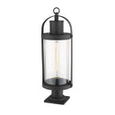 Z-Lite 9.25" Roundhouse Glass 1 Light Outdoor Pier Mounted Fixture image 1
