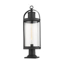 Z-Lite 9.25" Roundhouse Glass 1 Light Outdoor Pier Mounted Fixture image 3