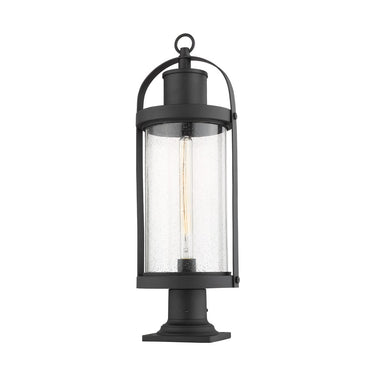 Z-Lite 9.25" Roundhouse Glass 1 Light Outdoor Pier Mounted Fixture image 3