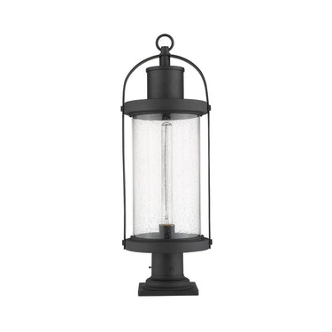Z-Lite 9.25" Roundhouse Glass 1 Light Outdoor Pier Mounted Fixture image 4