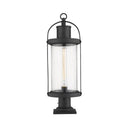 Z-Lite 9.25" Roundhouse Glass 1 Light Outdoor Pier Mounted Fixture image