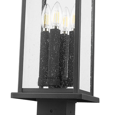 Z-Lite 9.25" Tiberius 4 Light Outdoor Post Mounted Fixture image 3