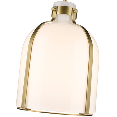 Z-Lite 9.5" Pearson White Opal 1 Light Pendant image 15
