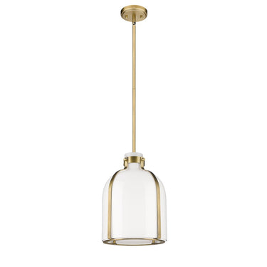 Z-Lite 9.5" Pearson White Opal 1 Light Pendant image 19
