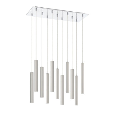 Z-Lite 9.75" Forest Steel 11 Light Chandelier image 12