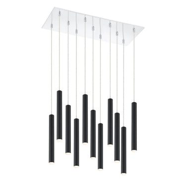Z-Lite 9.75" Forest Steel 11 Light Chandelier image 2