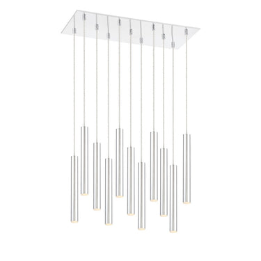Z-Lite 9.75" Forest Steel 11 Light Chandelier image 5
