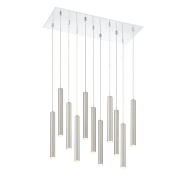 Z-Lite 9.75" Forest Steel 11 Light Chandelier image