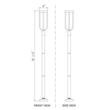 Z-Lite 9" Leland 1 Light Outdoor Post Mounted Fixture image 7