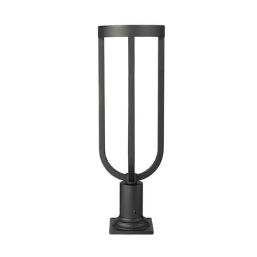 Z-Lite 9" Leland Glass 1 Light Outdoor Pier Mounted Fixture image 1