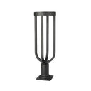 Z-Lite 9" Leland Glass 1 Light Outdoor Pier Mounted Fixture image 2