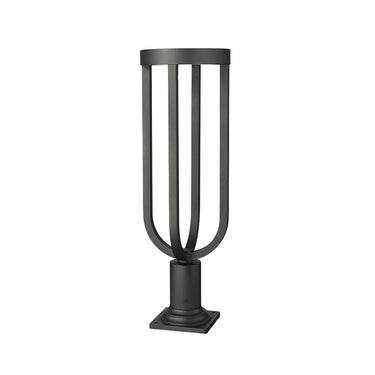 Z-Lite 9" Leland Glass 1 Light Outdoor Pier Mounted Fixture image 2
