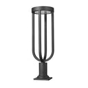 Z-Lite 9" Leland Glass 1 Light Outdoor Pier Mounted Fixture image 4