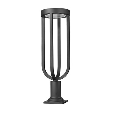 Z-Lite 9" Leland Glass 1 Light Outdoor Pier Mounted Fixture image 4