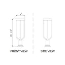 Z-Lite 9" Leland Glass 1 Light Outdoor Pier Mounted Fixture image 7