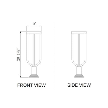 Z-Lite 9" Leland Glass 1 Light Outdoor Pier Mounted Fixture image 7