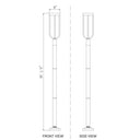 Z-Lite 9" Leland Glass 1 Light Outdoor Post Mounted Fixture image 7