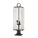 Z-Lite 9" Sana Glass 3 Light Outdoor Pier Mounted Fixture image