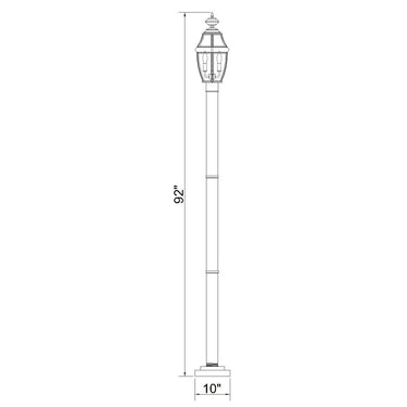 Z-Lite 92" High Westover 2 Light Outdoor Post Mounted Fixture image 4