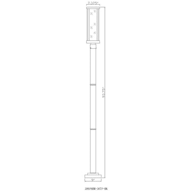 Z-Lite 93.75" High Glenwood 1 Light Outdoor Post Mounted Fixture image 5