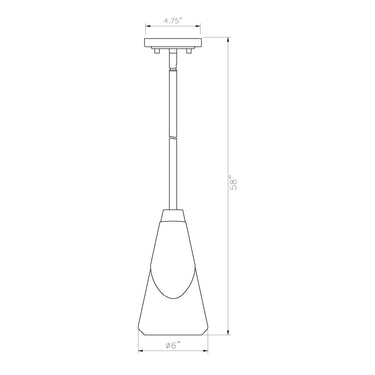 Z Lite Aimie 1 Light 13" Pendant - 828P6-ROD 7