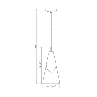 Z Lite Aimie 1 Light 15" Pendant - 828P7 7
