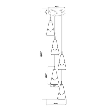 Z Lite Aimie 5 Light 13" Chandelier 7