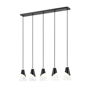 Z Lite Aimie 5 Light 13" Linear Chandelier 8