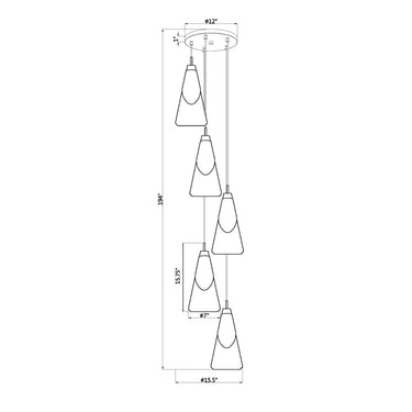 Z Lite Aimie 5 Light 15" Chandelier 7