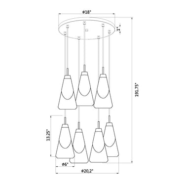 Z Lite Aimie 7 Light 13" Chandelier 7