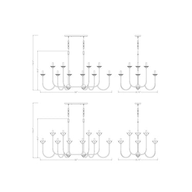 Z Lite Allistair 16 Light Linear Chandelier 7