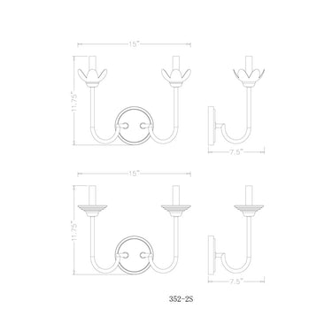 Z Lite Allistair 2 Light Wall Sconce 7