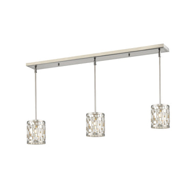 Z Lite Almet 1 Light 12" Linear Chandelier Brushed Nickel Finish 