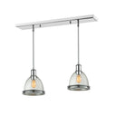 Z Lite Almet 1 Light 12" Linear Chandelier in Chrome Finish 